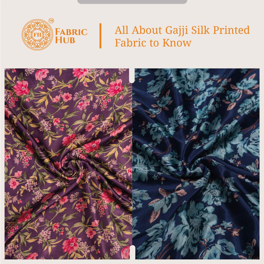 Gajji Silk Printed Fabric