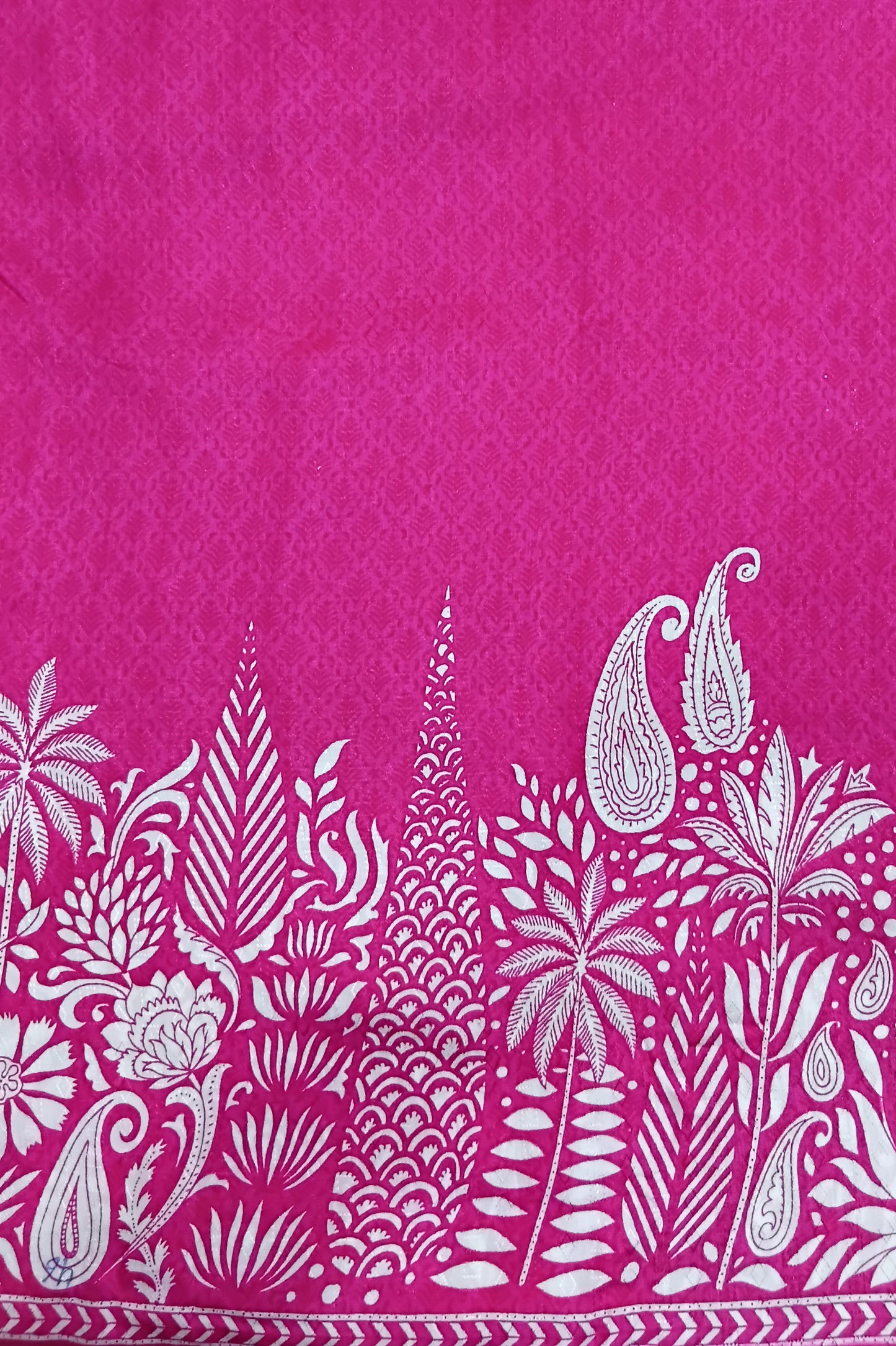 Russian silk Self Jacquard Printed Fabric (Width 44")
