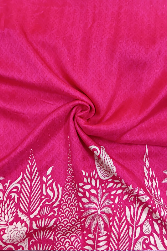 Russian silk Self Jacquard  Printed Fabric (Width 44")