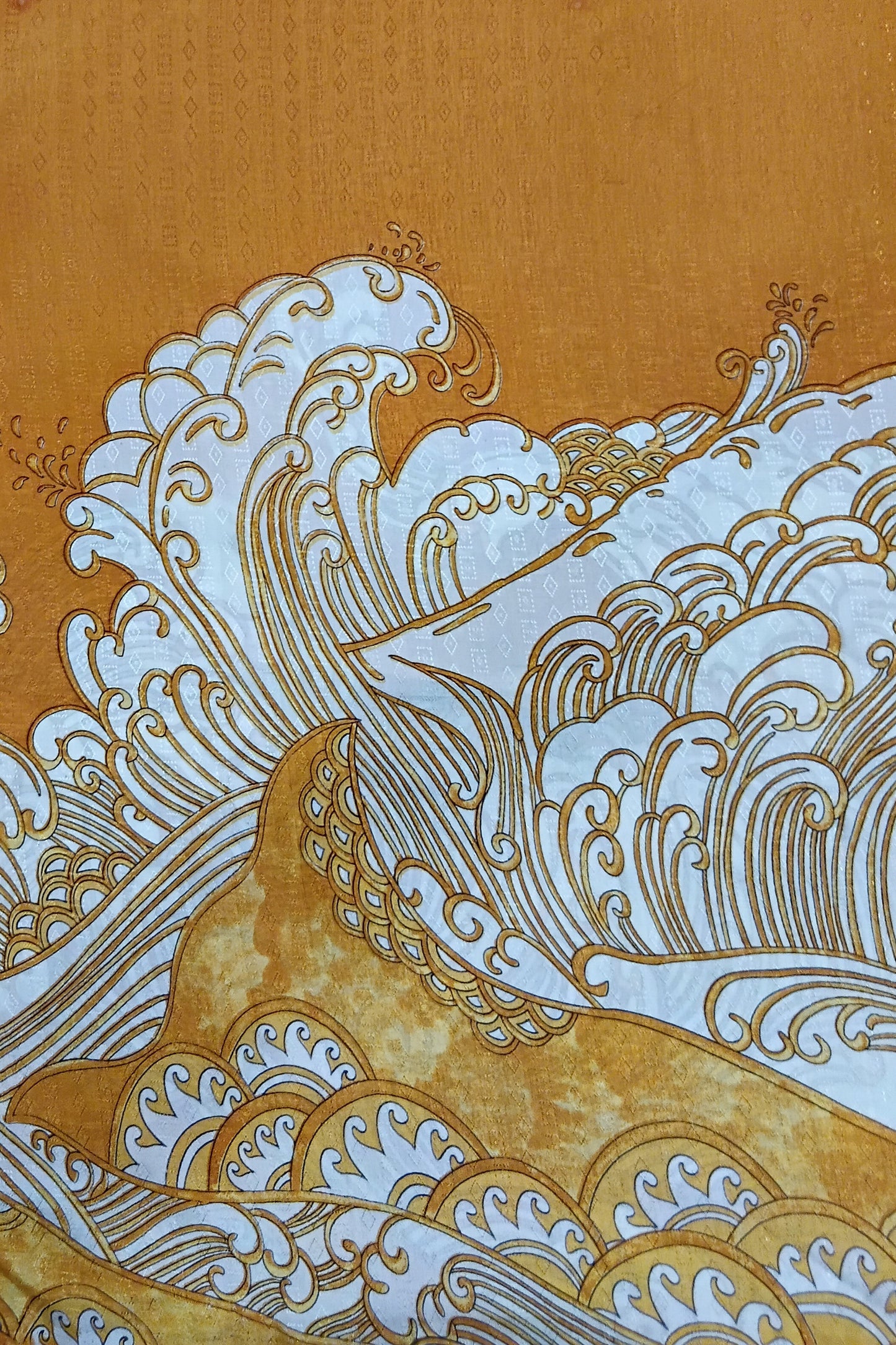 Russian silk Self Jacquard Printed Fabric (Width 44”)