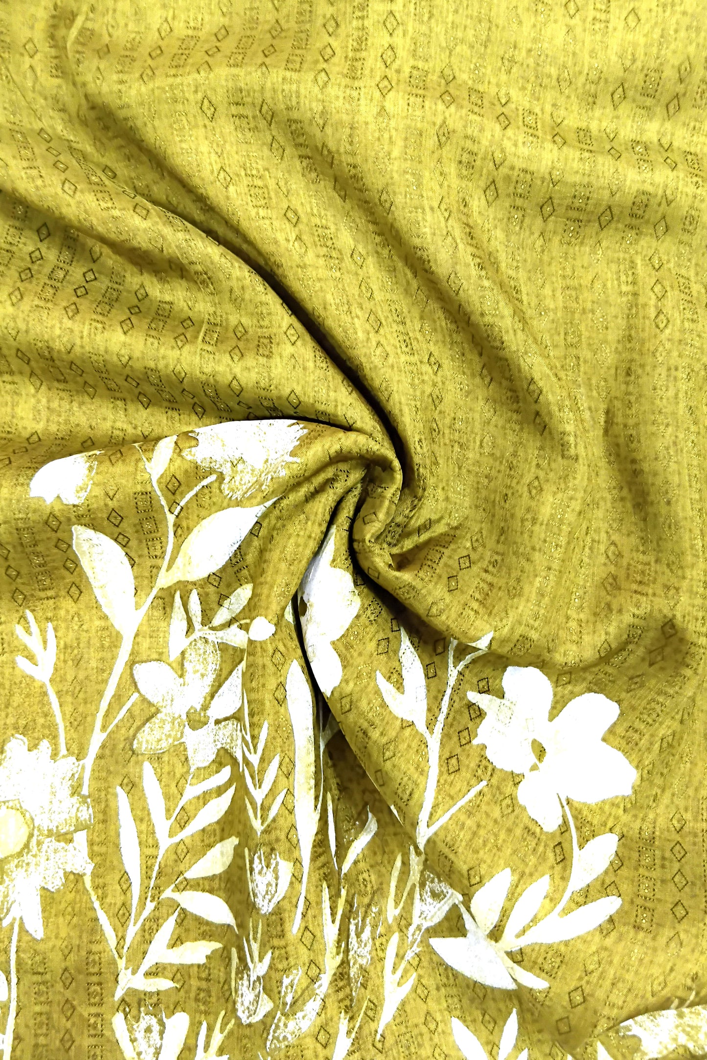 Russian silk Self Jacquard Printed Fabric (Width 44")