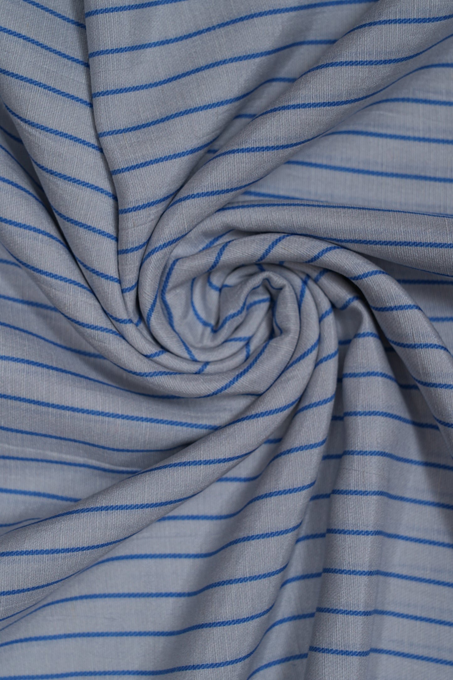 Blue Thin Stripes Soft Linen Shirting Fabric (Width 44 Inches)