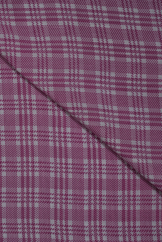 Pink Vertical Stripes Pure Soft Linen Shirting Fabric (Width 44 Inches)
