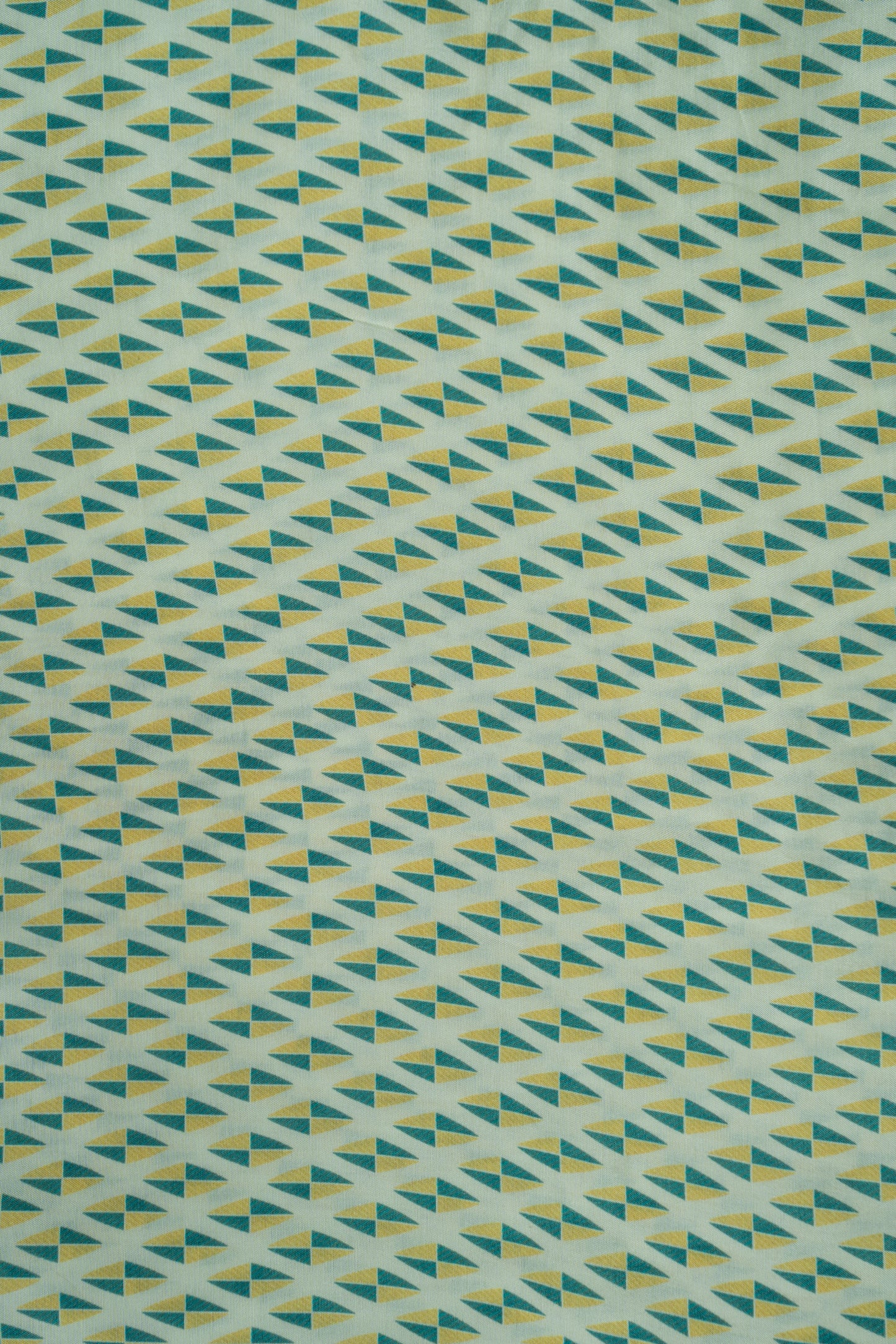 Green Color Chevron Printed Pure Muslin Fabric (Width 44 Inches)