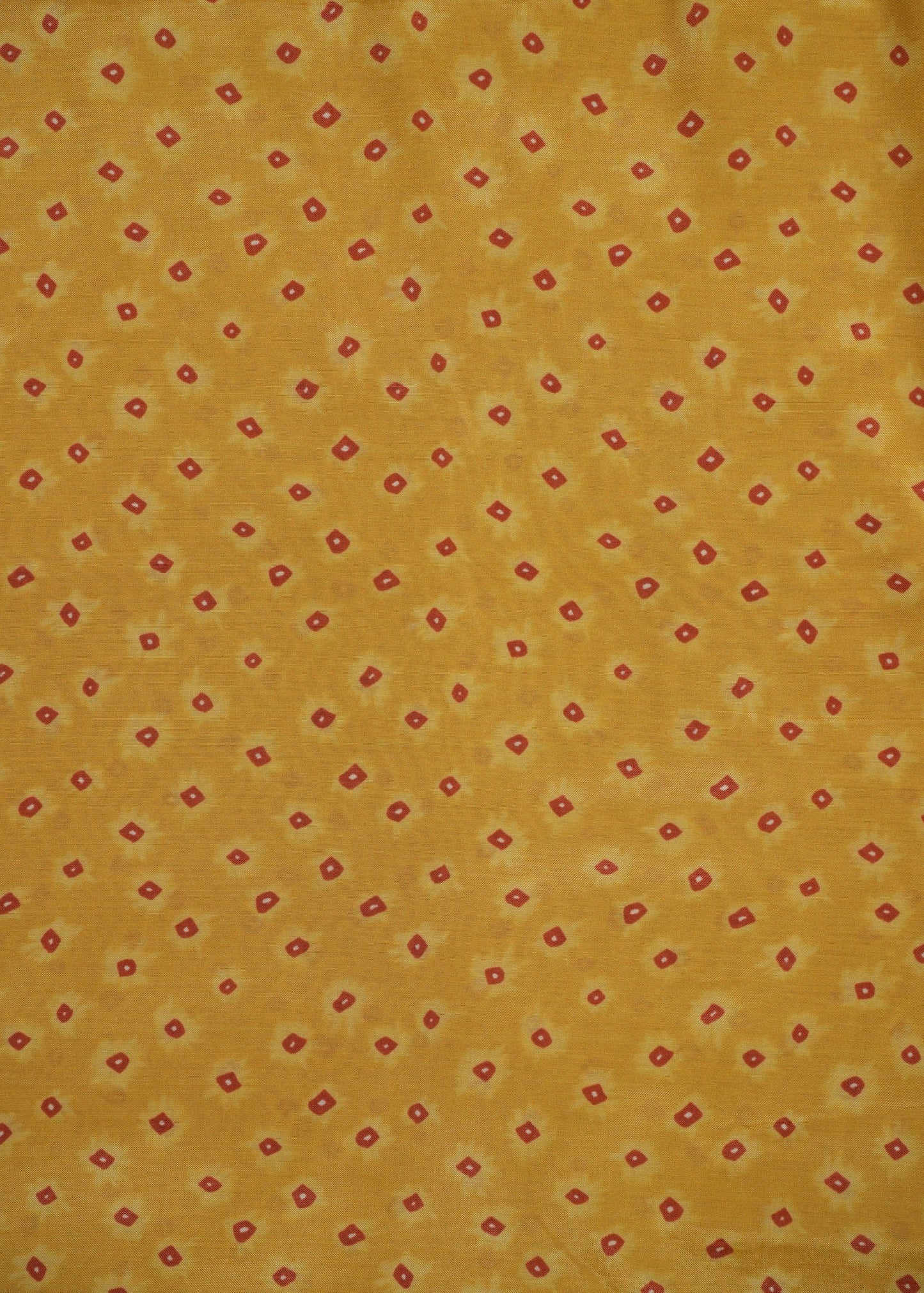 Yellow Bandhani Printed Pure Muslin Fabric