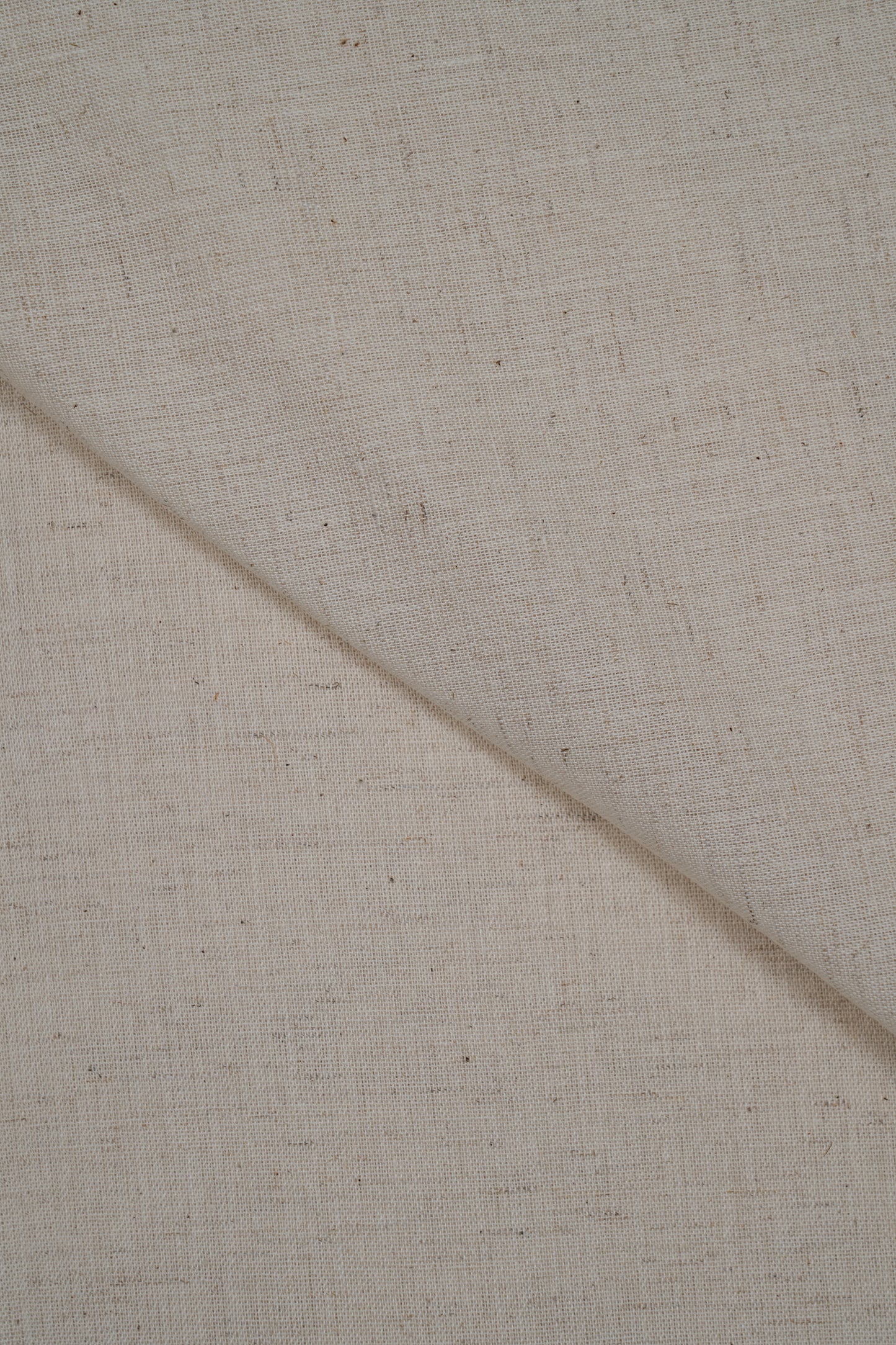 Off White Color Khadi Plain Handloom Shirting Fabric (Width 44 Inches)
