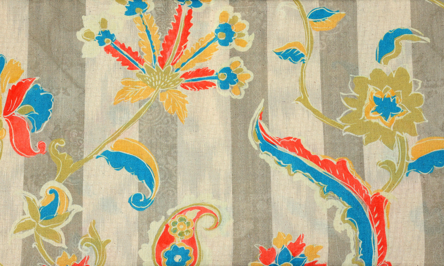 Elegance in Every Thread Handwoven Floral Print with Traditional Ritual Accents Top And Bottom Set Set (2 Qty & Length : 2.5 Meters Each)