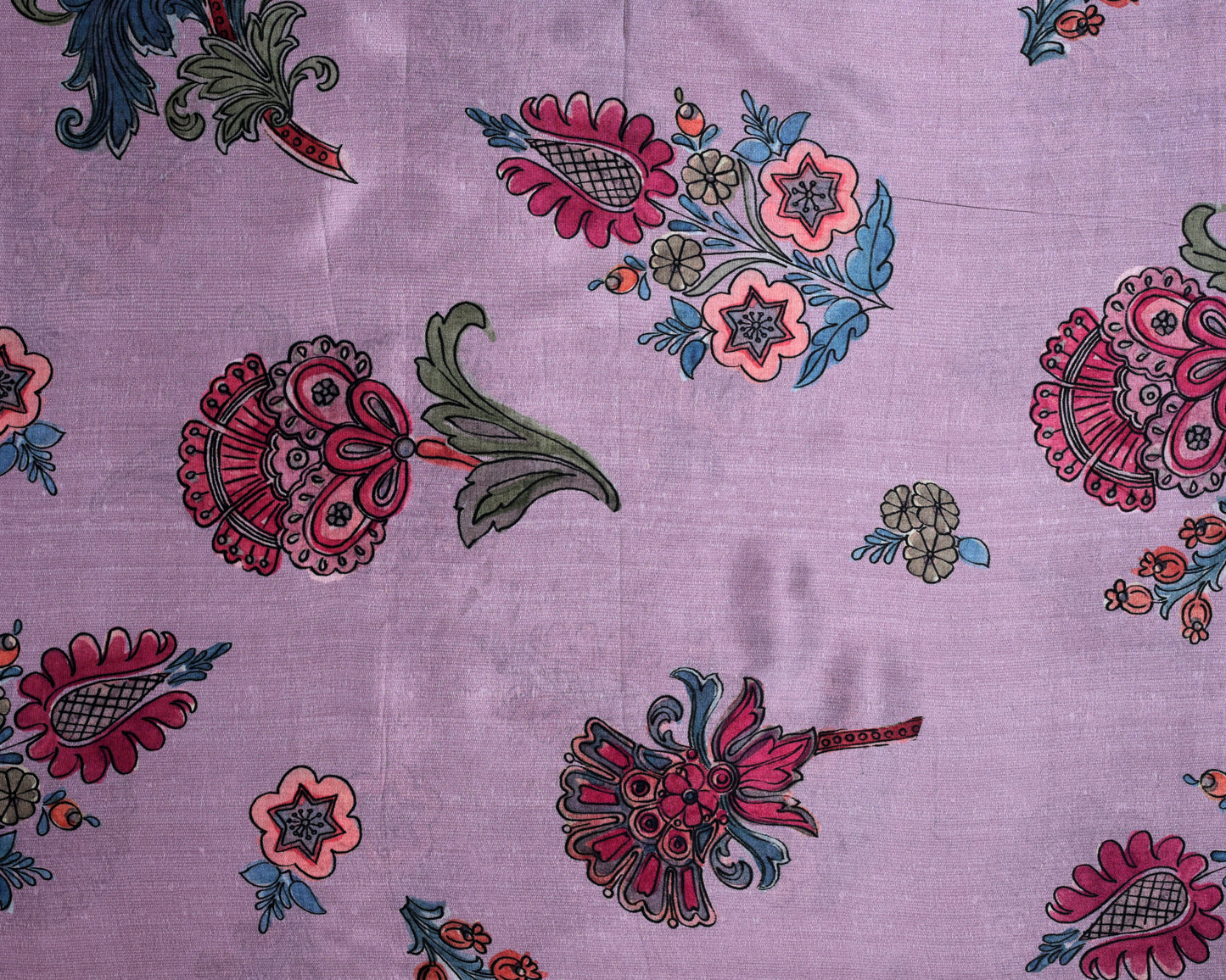 Ornament Floral & Geomatric Harmony Natural Crepe Combo Set ( Top & Bottom 2.5 Meters Each)