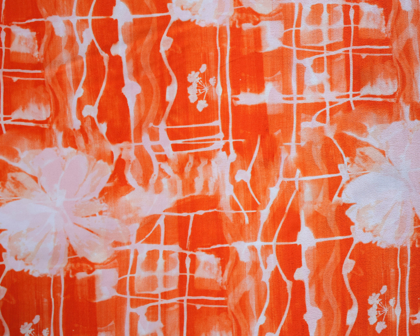 Yellow & Tangerine Fiery Shibori Fusion Pure Natural Crepe Combo (4 Qty & Length : 2.5 Meters Each)