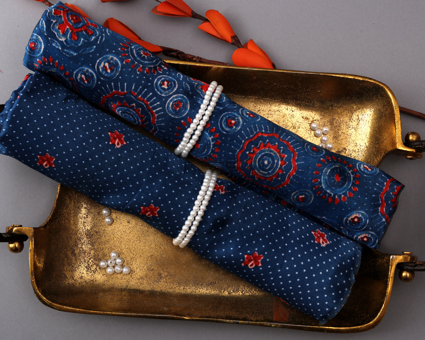 Gajji Silk Combo Set ( Top & Bottom 2.5 Meters Each)