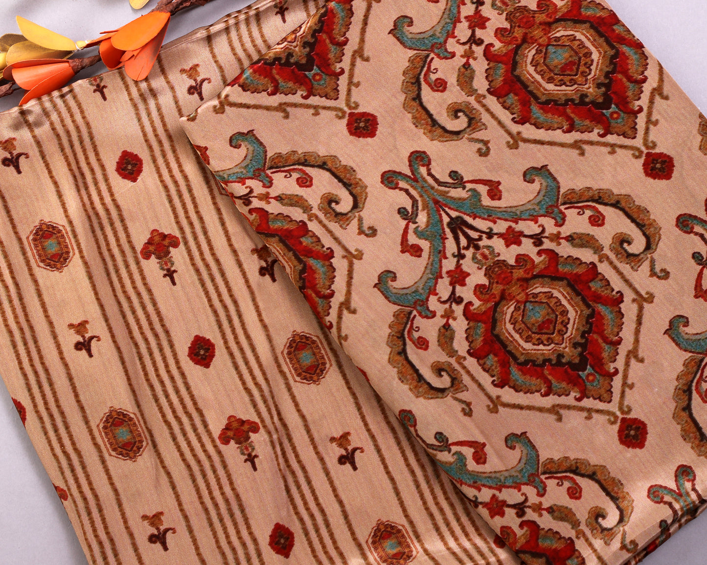 Natural Crepe Combo Set ( Top & Bottom 2.5 Meters Each)