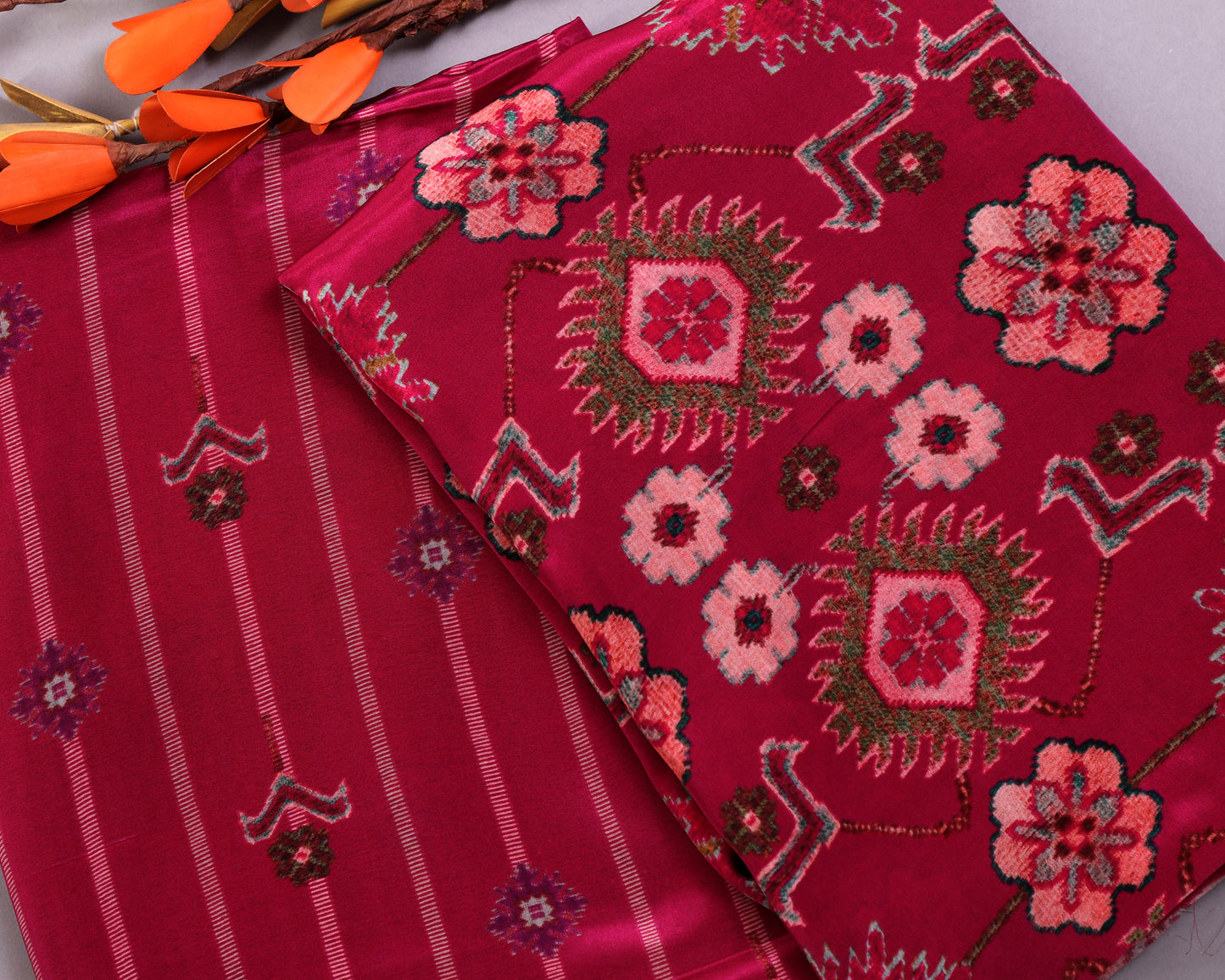 Natural Crepe Combo Set ( Top & Bottom 2.5 Meters Each)