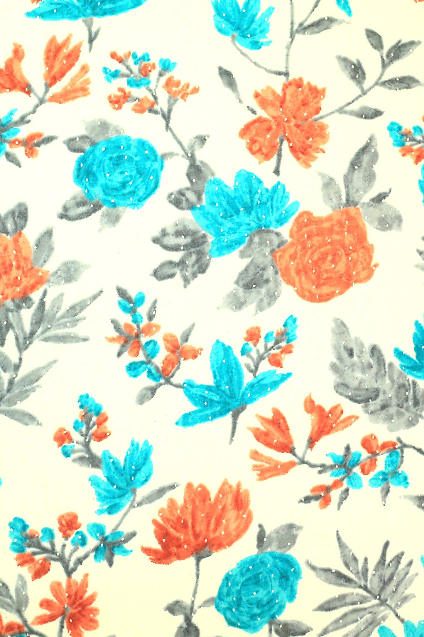 Pure Cotton Schiffli Printed Fabric