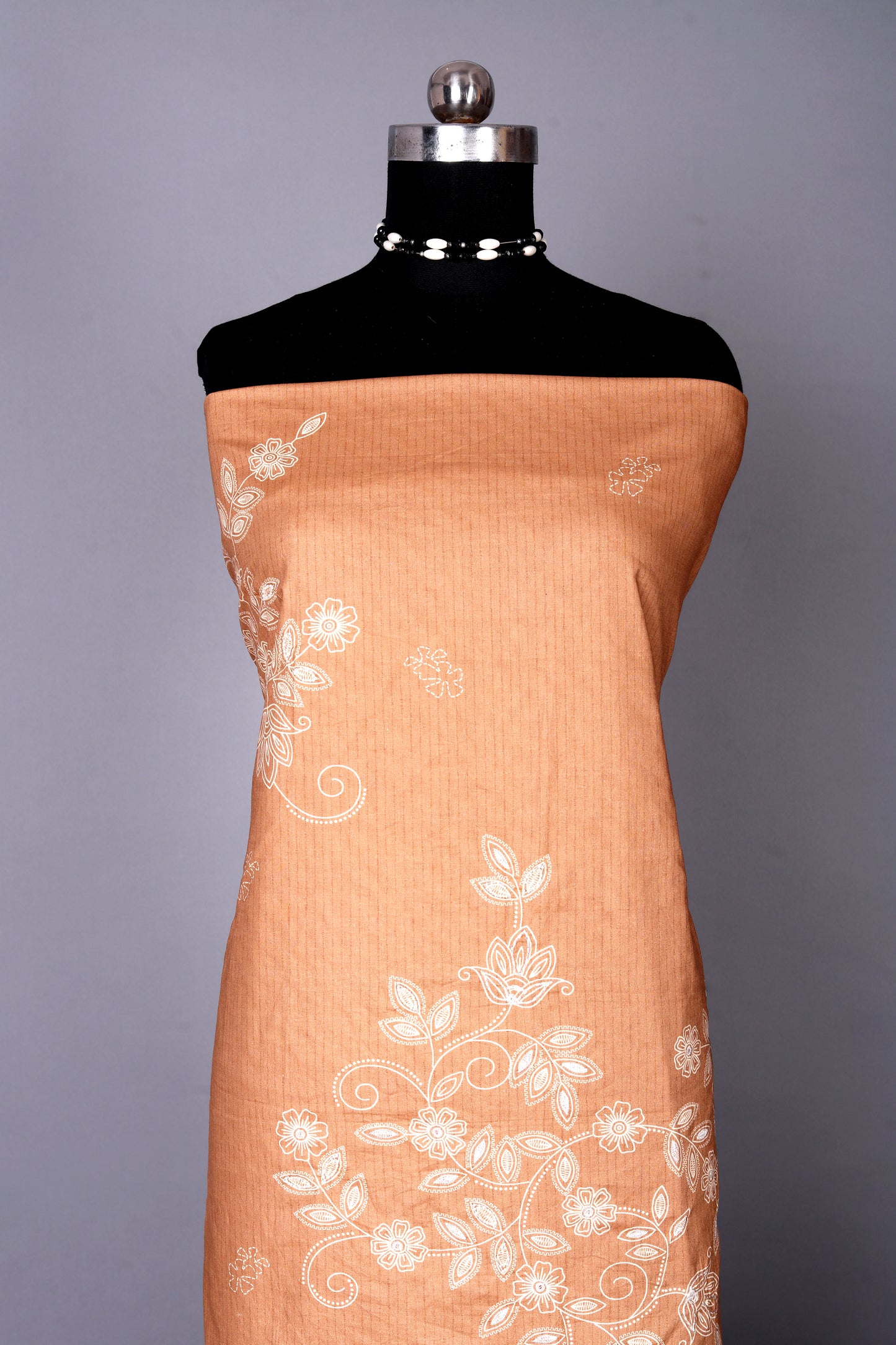 Brown Pure Cotton Unstitch Suit Set
