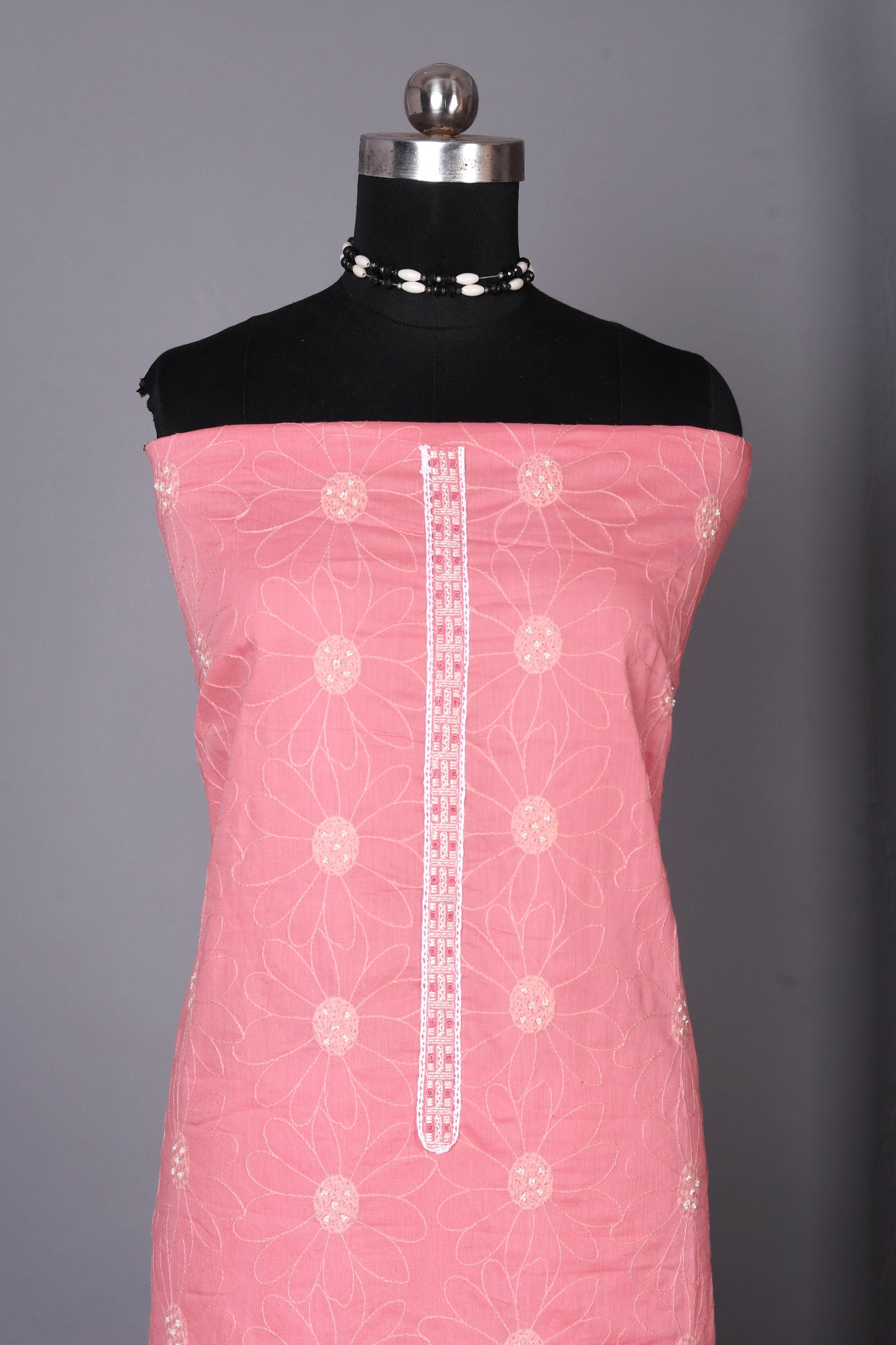 Peach Blossom Embroidered Suit Set