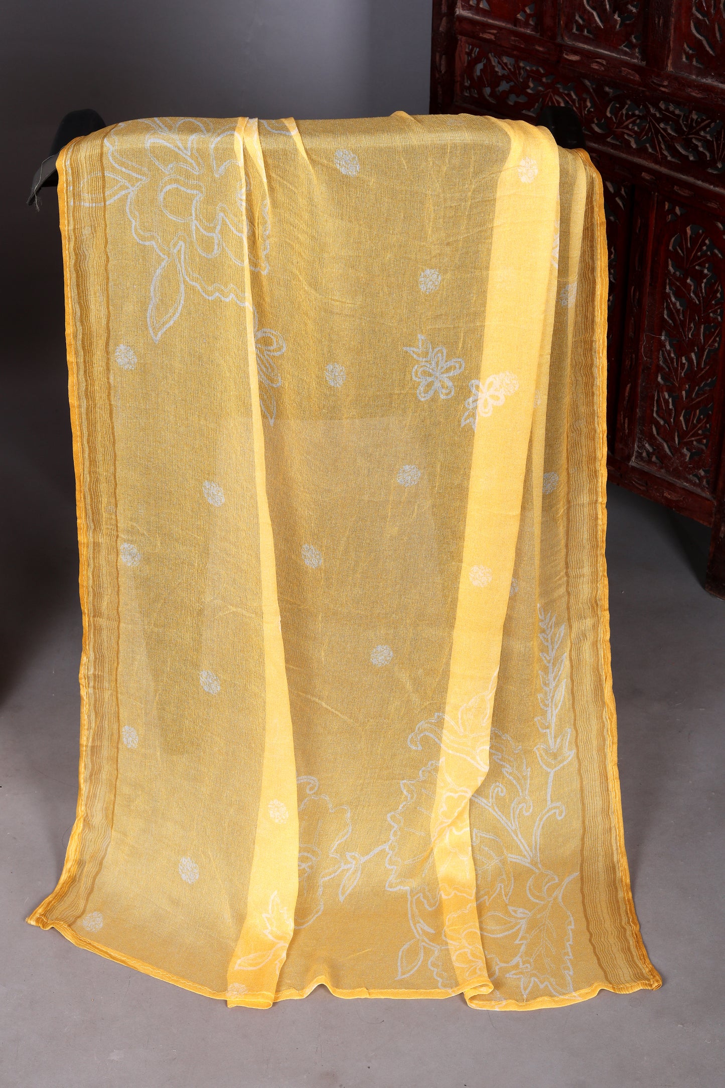 Blooming Yellow Embroidered Unstitched Suit Set