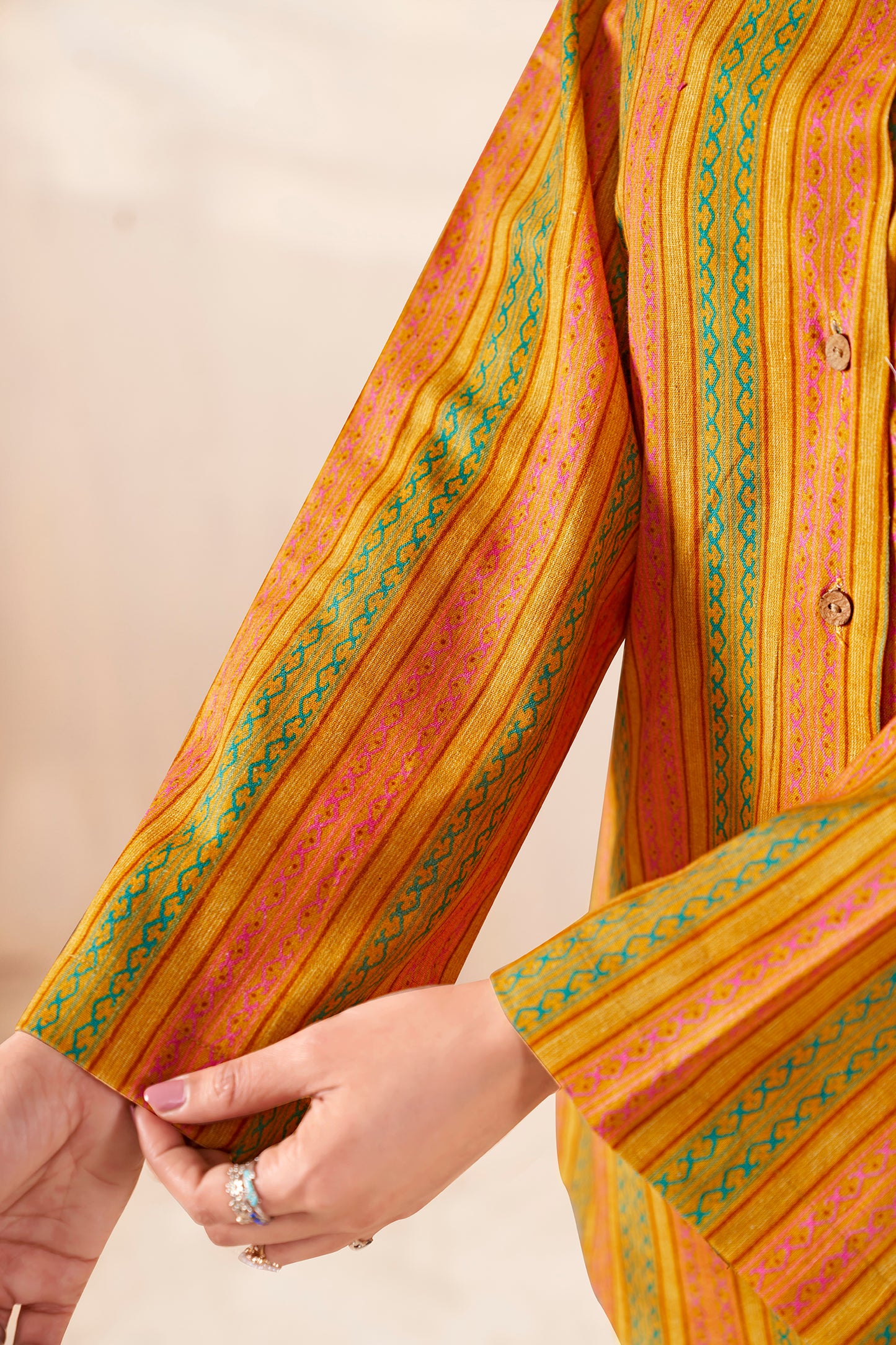 The Boho-Luxe Handloom Cotton Striped Shirt