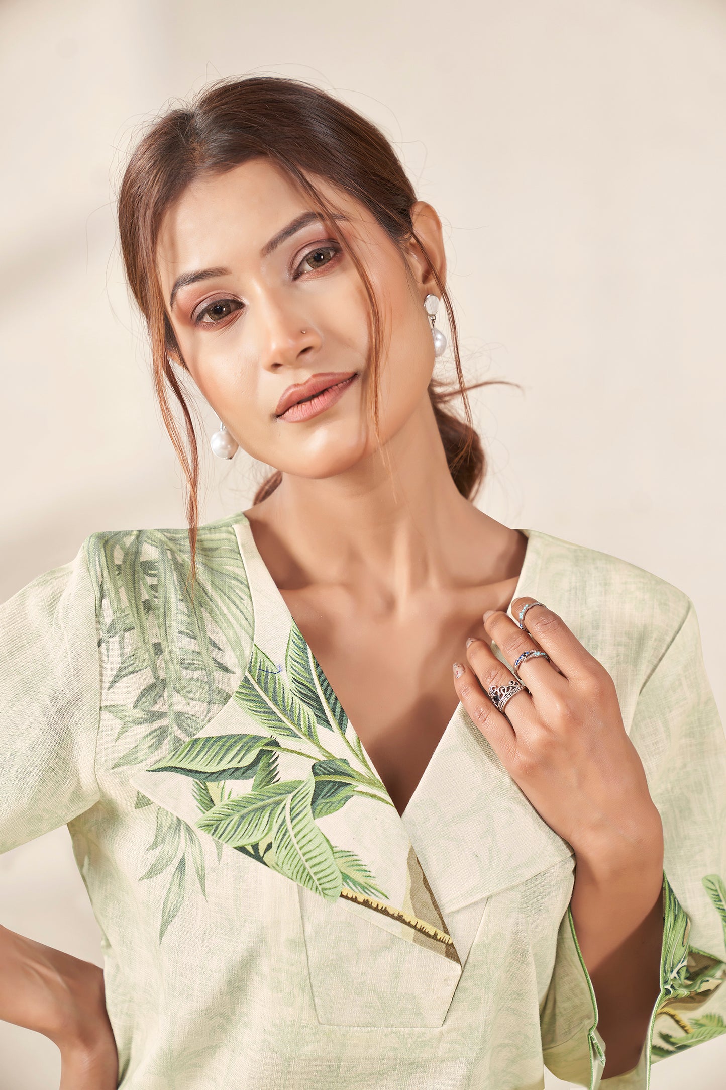 The Forest Muse Natural Linen Co-ord Set