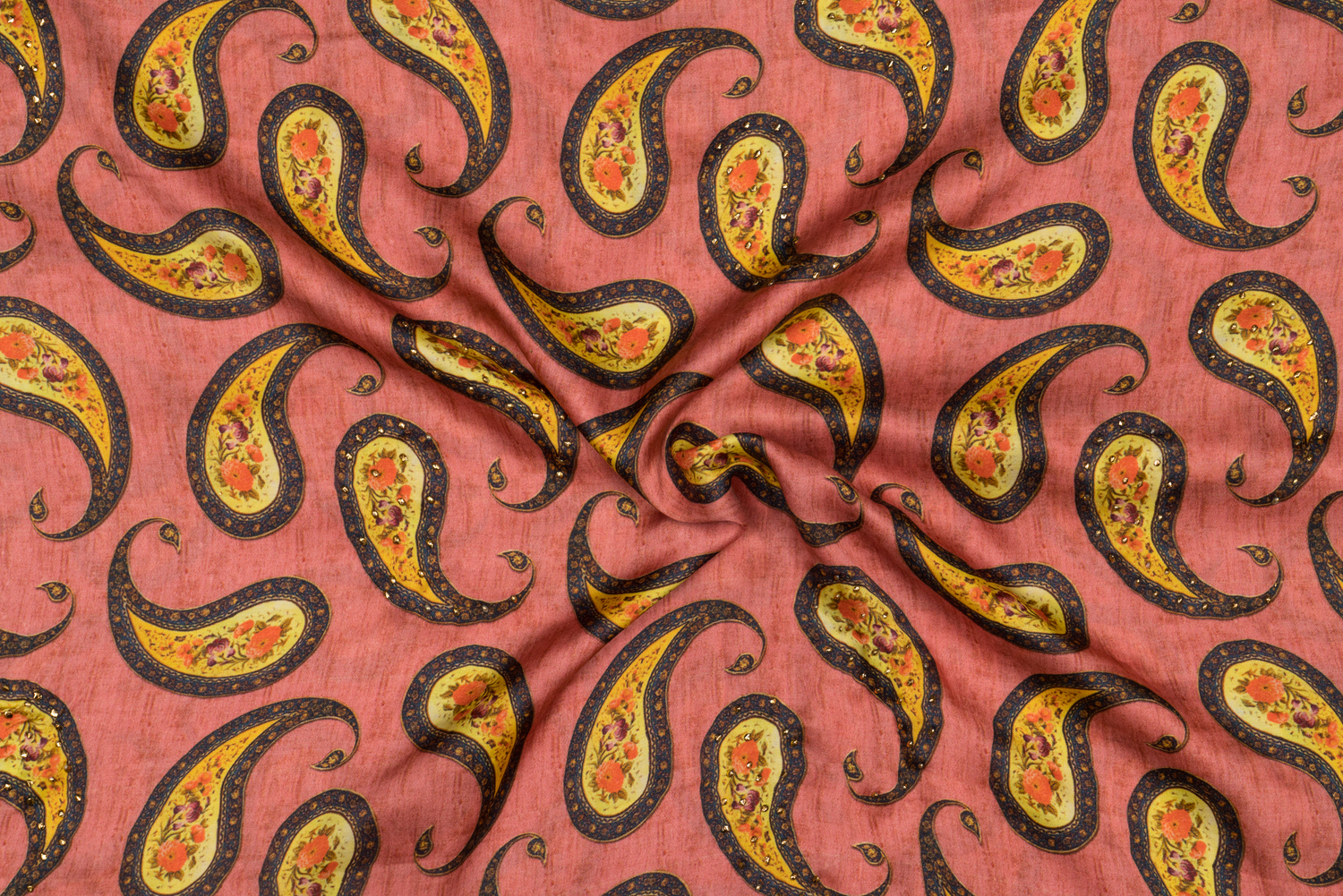 Pure Tusser Satin Print