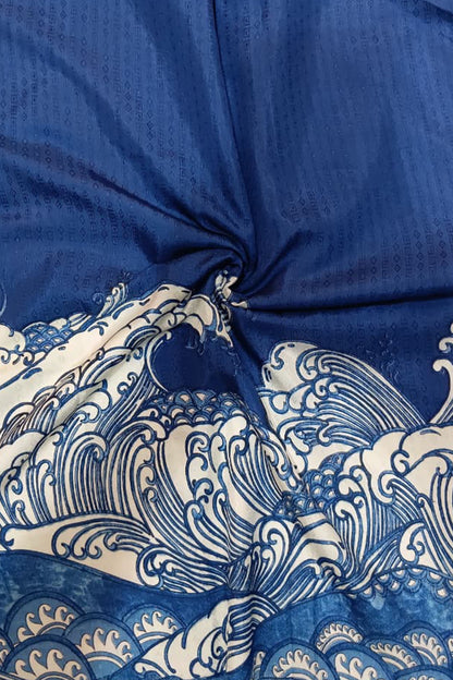 Russian silk Self Jacquard Printed Fabric (Width 44”)