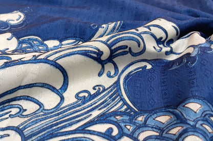 Russian silk Self Jacquard Printed Fabric (Width 44”)