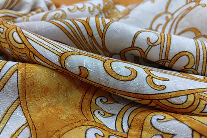 Russian silk Self Jacquard Printed Fabric (Width 44”)