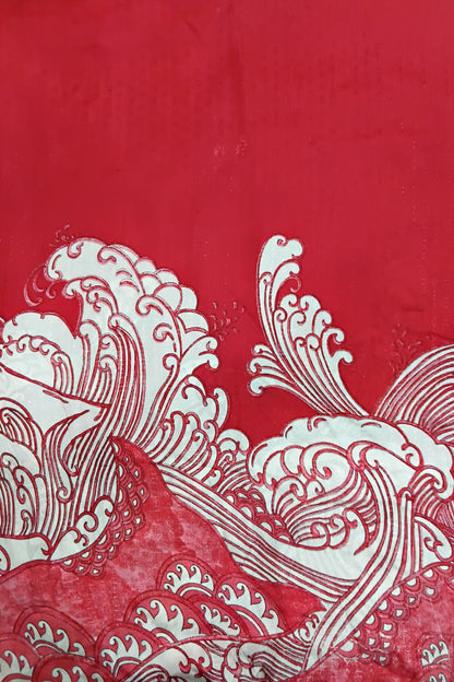 Russian silk Self Jacquard Printed Fabric (Width 44”)