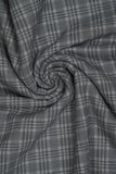 Black Vertical Stripes & Checks Handloom Cotton Shirting Fabric (Width 44 Inches)