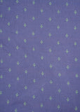 Unisex Lavender & Green Butta Handloom Pure Cotton Printed Kurta Fabric And White Pure Cotton Pyjama Fabric (2.5 Meters)