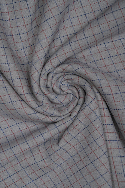 Classic Multi Stripes Handloom Cotton Shirting Fabric (Width 44 Inches)