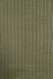 Unisex Green Stripes Printed Pure Soft Cotton Kurta Fabric & White Pure Cotton Pyjama Fabric (2.5 Meters)