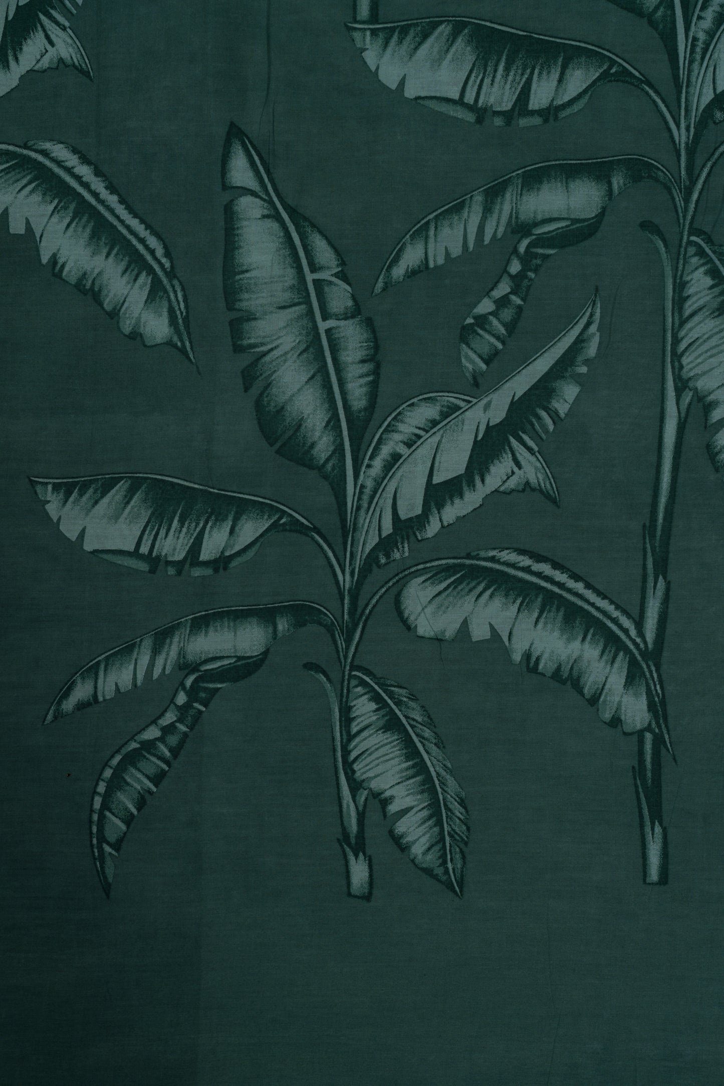 Unisex Leaf Green Printed Pure Soft Cotton Kurta Fabric & White Pure Cotton Pyjama Fabric (2.5 Meters)