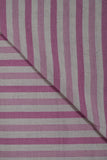 Light & Dark Pink Stripes Handloom Cotton Shirting Fabric (Width 44 Inches)