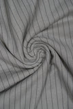 Grey Stripes Handloom Cotton Shirting Fabric (Width 44 Inches)