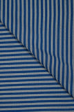 Blue Stripes Handloom Cotton Shirting Fabric (Width 44 Inches)