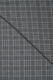 Black Vertical Stripes & Checks Handloom Cotton Shirting Fabric (Width 44 Inches)