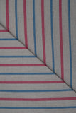 Blue & Pink Stripes Handloom Cotton Shirting Fabrics (Width 44 Inches)