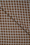 Yellow Mini Checks Soft Linen Shirting Fabric (Width 44 Inches)