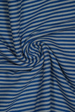 Blue Stripes Handloom Cotton Shirting Fabric (Width 44 Inches)