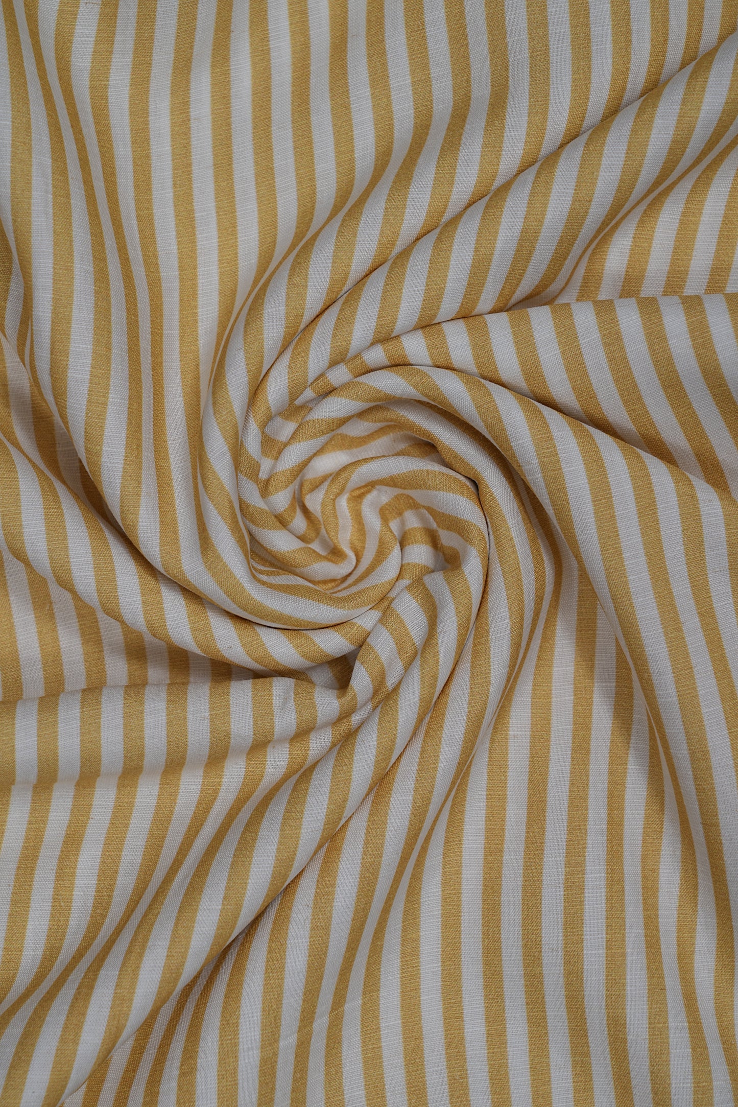 Yellow Stripes Pure Soft Linen Fabric (Width 44 Inches)