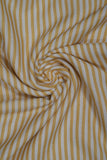 Yellow Stripes Pure Soft Linen Shirting Fabric (Width 44 Inches)