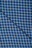 Regular Blue & White Checks Pure Soft Linen Shirting Fabric (Width 44 Inches)