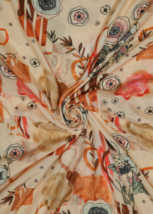 Muslin Printed Fabric
