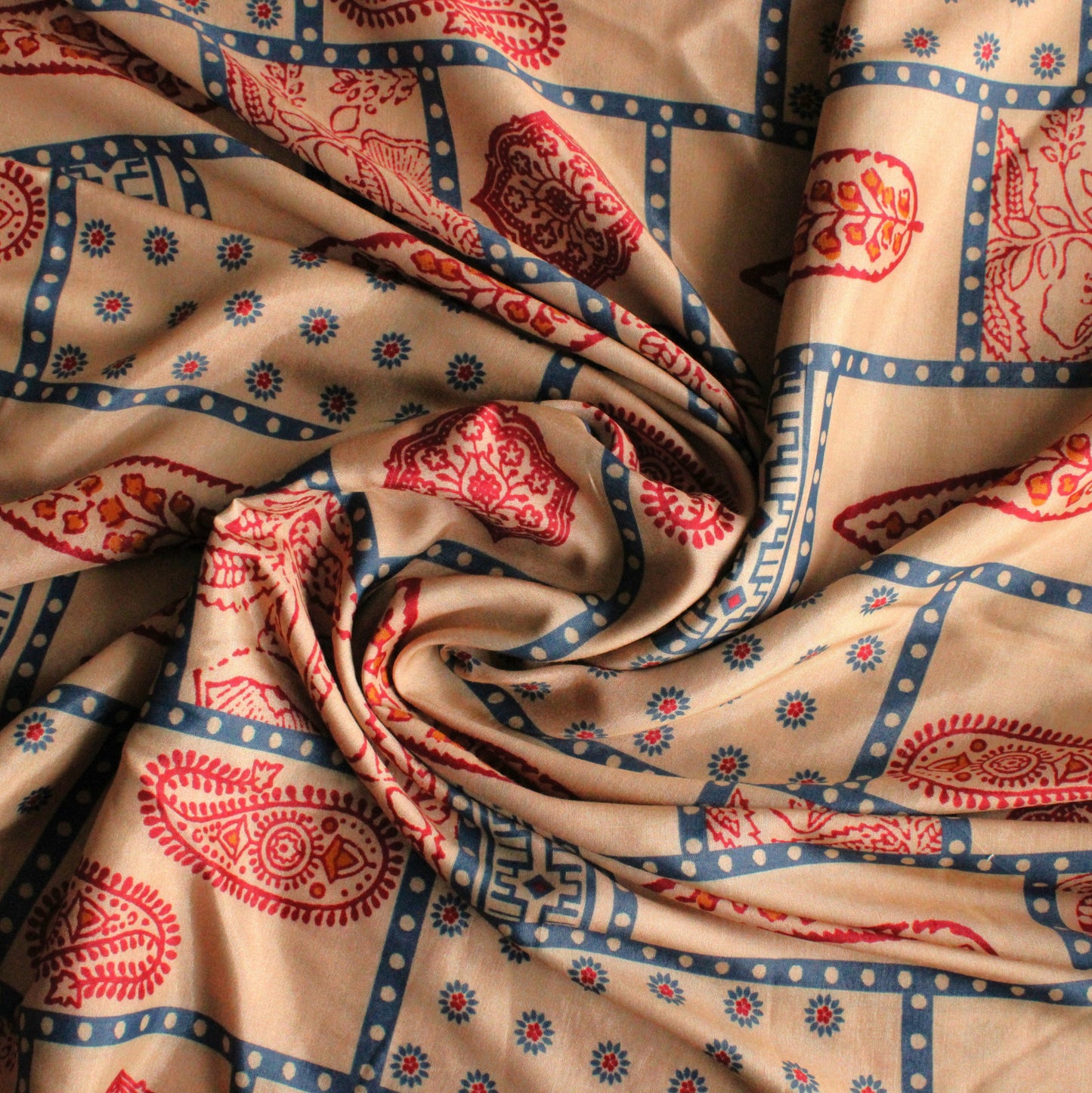 Muslin Printed Combo Set  (Top & Bottom 2.5 Meters Each)
