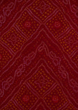 Merlot Red Bandhani Printed Pure Georgette Fabric