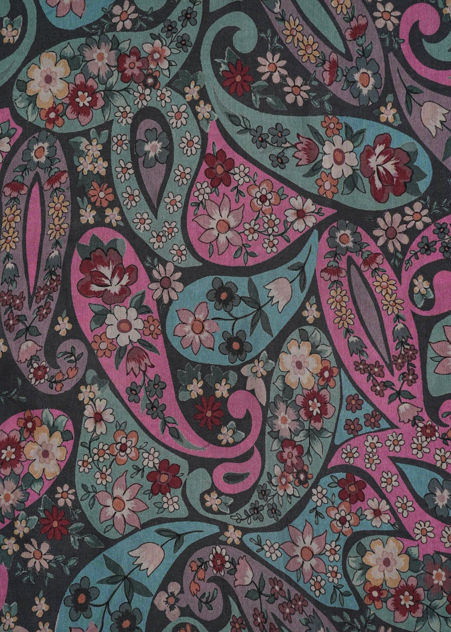 Multicolor tropical Design Printed Pure Muslin Fabric