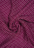 Dark Raspberry Butta Printed Pure Chinon Fabric