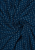 Prussian Blue Color Butta Printed Pure Georgette Fabric