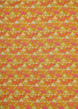 Mustard Yellow Geometric Printed Pure Muslin Fabric