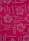 Rani Pink Leheriya Printed Pure Russian Silk Printed Fabric